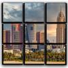 Big 9 Piece Skyline Dubai Wall Art Decor Picture Painting Poster Print on Canvas Panels Pieces - Cityscape Theme Wall Decoration Set - Skyscrapers Wall Picture for Living Room 30 by 30 in view 1