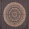 Indian Handmade Hippie Cotton Ethnic Print Bohemian Mandala Ombre Duvet Cover Bedding Donna Comforter Cover Throw Blanket with 2 Pillows Shams (Black Gold Ombre, California King 104*104 Inches) view 3
