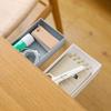 Magik 1-2 Pack Pencil Pen Dinnerware Tools Stationary Tray Self-Adhesive Under Desk Holder Storage Drawer Organizer Office Home Kitchen (2, Gray) view 3