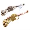 Brass Boatswain Whistle 5" with Chain Bosun Call Pipe Nautical - Set of 2 Super Voice view 1