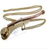 Brass Boatswain Whistle 5" with Chain Bosun Call Pipe Nautical - Set of 2 Super Voice view 2