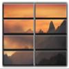 8 Huge Piece Sunset Mountains Wall Art Decor Picture Painting Poster Print on Canvas Panels Pieces - Creative Theme Wall Decoration Set - Sunset Wall Picture for Creative Space 70 by 100 in view 1