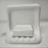 Bright White Matte Ceramic Soap Dish Tray Tile in Daltile Color 0790 Mid Century Modern Retro view 2