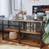 IRONCK Rustic Entryway Console Table, Long Hallway Table 55 in 3-Tier, TV Stand Entertainment Center Media Stand for Living Room, Industrial Style, Vintage Brown view 4