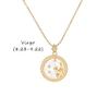 Bansriracha 925 Sterling Silver Zodiac Sign Pendant Charm Necklace Gold Coin Horoscope Zodiac Pendants Necklaces view 2