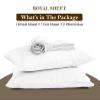 California King Size Sheet Set - 4 Piece - Bed Sheets- Easy- Fits 18" Deep Pocket Bedsheet 850-Thread Count 100% Egyptian Cotton (California King - 72" X 84"- Pure White Solid) view 4