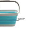 SAMMART 11.6L (3.06 Gallon) Collapsible Rectangular Handy Basket/Bucket (Bright Blue, 1) view 4