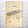 Train Dining Car Poster Print, Pullman Train Car, Collector Gift, Train Blueprint, Train Station Art, Conductor Gift Vintage Paper (24 inch x 36 inch) view 1