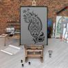 NAKLEO Reusable Plastic Wall Stencil - 43x64cm / 17" x 25" - Paisley Turkish Oriental Floral - Large Wallpaper Pattern Painting DIY Art Craft Template - Fabric Furniture Wood Canvas view 4