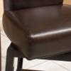 28-inch Bonded Leather Swivel Counter Stool Brown Transitional Wood view 3