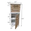Bathroom Free Standing Storage Floor Cabinet Oak Brown Modern Contemporary MDF Finish Includes Hardware view 3