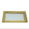 14" Rectangular Glass Tray with Gold Border view 1
