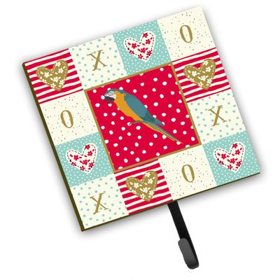 Caroline's Treasures CK5523SH4 Macaw Love Leash or Key Holder, Red, Wall Hooks, Key Hooks Holder, Coat Rack Wall Mount, Coat Hooks, Hooks for Hanging Keys, Towels, Aprons, Leashes,