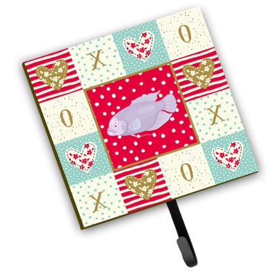 Caroline's Treasures CK5487SH4 Giant Gourami Love Leash or Key Holder, Red, Wall Hooks, Key Hooks Holder, Coat Rack Wall Mount, Coat Hooks, Hooks for Hanging Keys, Towels, Aprons, Leashes,