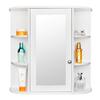 Byya Bathroom Cabinet Organizer, Bathroom Medicine Cabinet Storage Organizer with Single Mirror & Adjustable Shelves, Space Saver Single Door Wall-Mounted Bathroom Cabinet with 2 Tier Inner Shelves view 3