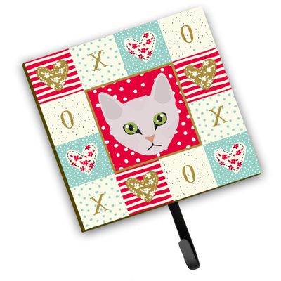 Caroline's Treasures CK5097SH4 Burmilla Cat Love Leash or Key Holder, Red, Wall Hooks, Key Hooks Holder, Coat Rack Wall Mount, Coat Hooks, Hooks for Hanging Keys, Towels, Aprons, Leashes,