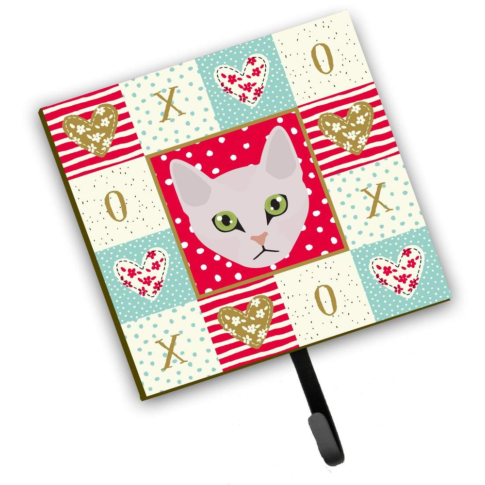 Caroline's Treasures CK5097SH4 Burmilla Cat Love Leash or Key Holder, Red, Wall Hooks, Key Hooks Holder, Coat Rack Wall Mount, Coat Hooks, Hooks for Hanging Keys, Towels, Aprons, Leashes,