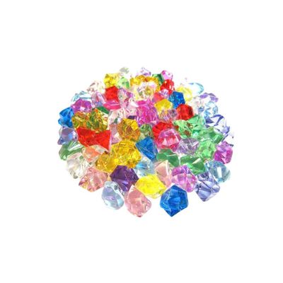 EXCEART 200pcs Irregular Acrylic Crystal Stones Plastic Ice Lump Craft Stones for Decor Fish Tank Filler and Table Scatter