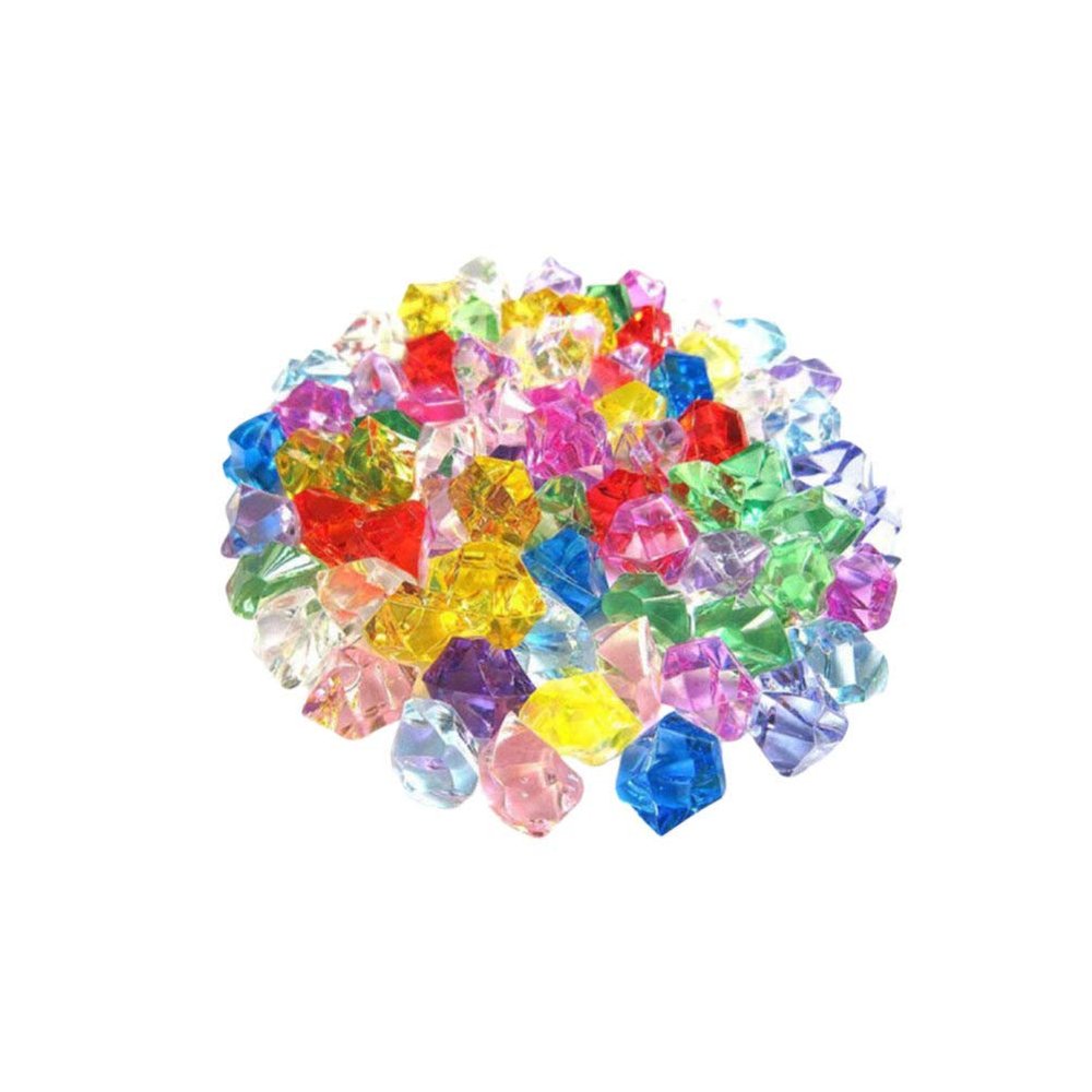 EXCEART 200pcs Irregular Acrylic Crystal Stones Plastic Ice Lump Craft Stones for Decor Fish Tank Filler and Table Scatter