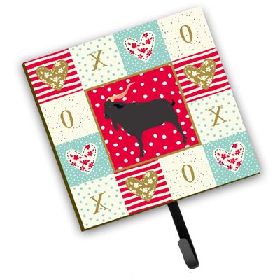 Caroline's Treasures CK5309SH4 Verata Goat Love Leash or Key Holder, Red, Wall Hooks, Key Hooks Holder, Coat Rack Wall Mount, Coat Hooks, Hooks for Hanging Keys, Towels, Aprons, Leashes,