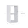 Linon Home Decor Linon Dawes 2 Cabinet White Cubby Storage view 3