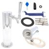 K&B Single Faucet Beer Faucet Kegerator Tower (Customizable) (Stainless Steel Faucet, Chrome Heavy Duty Tap Handle) view 1