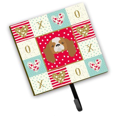 Caroline's Treasures CK5212SH4 Blenheim Cavalier King Charles Spaniel Love Leash or Key Holder, Red, Wall Hooks, Key Hooks Holder, Coat Rack Wall Mount, Coat Hooks, Hooks for Hanging Keys, Towels, Apr