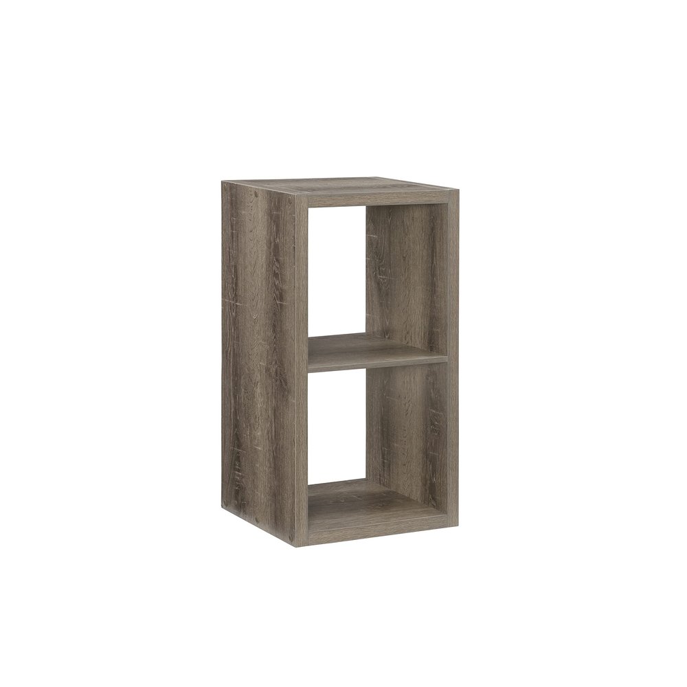Linon Home Decor Linon Dawes 2 Cabinet Grey Cubby Storage