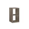 Linon Home Decor Linon Dawes 2 Cabinet Grey Cubby Storage view 1
