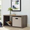 Linon Home Decor Linon Dawes 2 Cabinet Grey Cubby Storage view 2