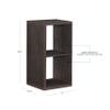Linon Home Decor Linon Dawes 2 Cabinet Grey Cubby Storage view 3