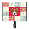 Caroline's Treasures CK5232SH4 Rat Terrier Love Leash or Key Holder, Red, Wall Hooks, Key Hooks Holder, Coat Rack Wall Mount, Coat Hooks, Hooks for Hanging Keys, Towels, Aprons, Leashes, view 1
