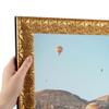 ArtToFrames 17x18 Inch Gold Picture Frame, This 1.75 Inch Custom Wood Poster Frame is 1.75" Wide - Gold and Black - Comes with Economy Acrylic and Corrugated Backing (2WOMD11241-17x18) view 1