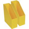 Romanoff ROM77703-2 Plastic Magazine File, 9.5-Inch x 3.5-Inch x 11.5-Inch, Yellow, Pack of 2 view 1