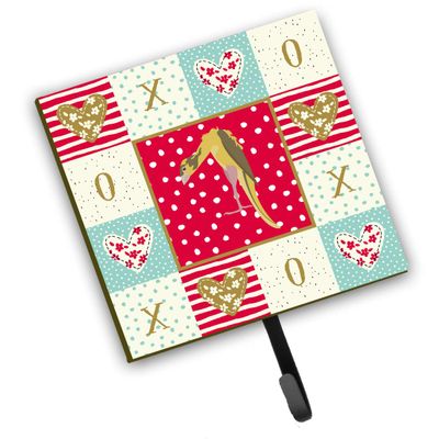 Caroline's Treasures CK5503SH4 Jibso Canary Love Leash or Key Holder, Red, Wall Hooks, Key Hooks Holder, Coat Rack Wall Mount, Coat Hooks, Hooks for Hanging Keys, Towels, Aprons, Leashes,