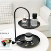Besttimes Two Tired Makeup Jewelry Organizer Tray Bathroom Home Decorative Metal Vanity Tray(Black) view 4