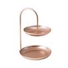 Besttimes Two Tiered Jewelry Tray,Cosmetic Storage Organizer,Bathroom Organizer Holder (Rose Gold) view 1