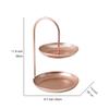Besttimes Two Tiered Jewelry Tray,Cosmetic Storage Organizer,Bathroom Organizer Holder (Rose Gold) view 2