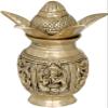 7" Coconut Kalasha for Lakshmi Ganesha Puja in Brass | Handmade | Made in India - Brass Statue view 1