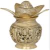 7" Coconut Kalasha for Lakshmi Ganesha Puja in Brass | Handmade | Made in India - Brass Statue view 2