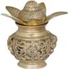 7" Coconut Kalasha for Lakshmi Ganesha Puja in Brass | Handmade | Made in India - Brass Statue view 3