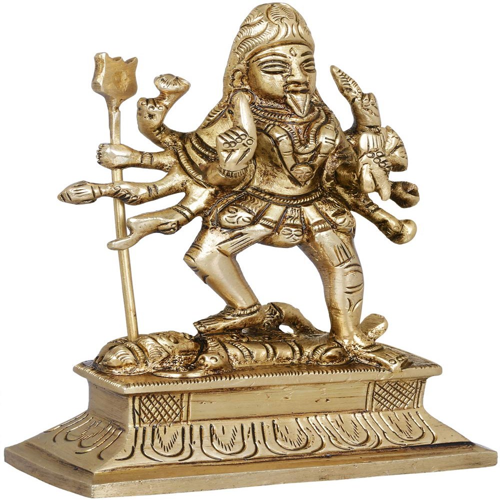 Exotic India Small Size Goddess Kali, Yellow