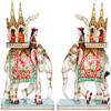 Exotic India Pair of Royal Elephant Palki, Multicolor view 1
