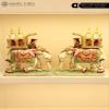 Exotic India Pair of Royal Elephant Palki, Multicolor view 2