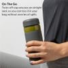 W&P Porter Glass Wide Mouth Bottle w/ Protective Silicone Sleeve | Charcoal 16 Ounces | On-the-Go | Reusable Bottle | Portable and Lightweight | Dishwasher Safe view 3