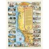 Artery8 Map Putnam 1949 California Missions History Extra Large XL Wall Art Poster Print view 1