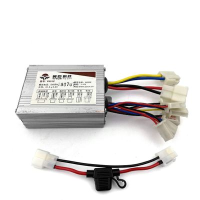 L-faster 800W Controller with 30A Fuse Socket and Terminal Connectors for Motorbike Brush Motor (48V)