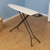 Household Essentials Ultra Ironing Board, 4-Leg, with Steel Top and Iron Rest, Cotton Cover with Fiber Pad, Heat and Stain Resistant, Antique Bronze Frame view 2