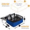 HOTLOGIC Mini Portable Electric Lunch Box Food Heater with Glass Container - Food Warmer and Heated Lunch Box for Adults Car/Home - Cook, Reheat, and Keep Your Food Warm - BLUE - 12V view 3
