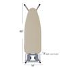 Household Essentials Wide Mega Ironing Board 4-Leg, Steel Top Pressing Station, Heat-Resistant Fiber Pad and Cotton Cover, Includes Sleeve Board and Iron Rest with Hanger Bar, Silver Frame view 3